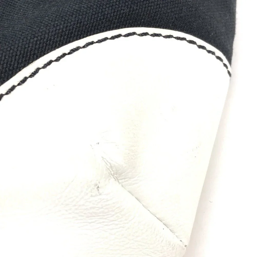 CHANEL black leather
